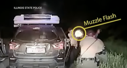 Illinois State Police Shooting With Fugitive Caught On Camera