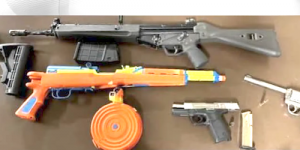 Police are warning about real guns painted like nerf gun. Credit SLPD