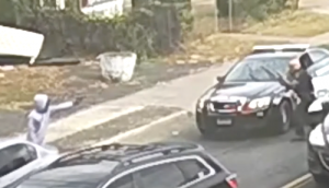 Scene from video of Jamie Grant shootout. Credit Hartford PD