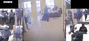 Leasing Office Robbery Caught on Camera. Credit FOX 26 News