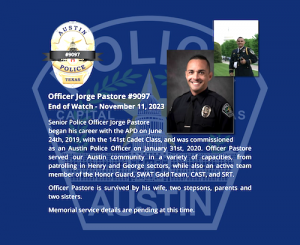 Austin Police Officer Jorge Pastore. Credit APD