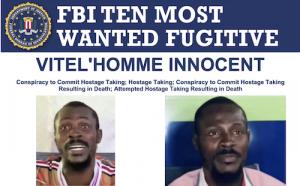 Wanted fugitive Vitel’Homme Innocent. Credit FBI