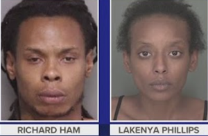 Alleged suspects Richard Myron Ham and Lakenya Phillips. Credit HCSO