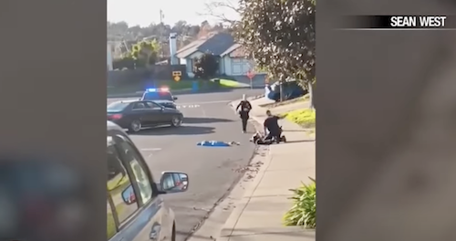 American Canyon police shooting scene in Vallejo. Credit ACPD