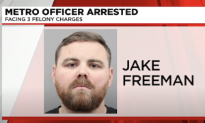 Las Vegas Police Officer Jake Freeman Arrested on Alleged Serious Charges. Credit Fox 5 Las Vegas news.