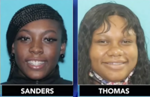 Crossing guard assault suspects Destiny Sanders and Imani Thomas. Credit: PPD