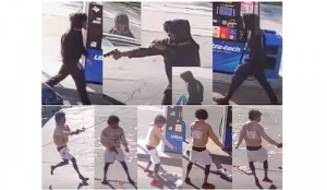 Stills of suspects from video at Sunoco Gas station. Credit HPD