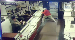 Jewelry Store Employee Shoots Alleged Robber Caught on Camera