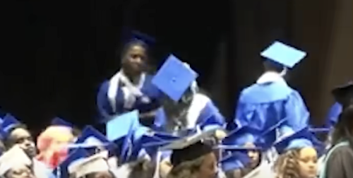 Fight Breaks Out at Hamilton High School Graduation Caught on Camera. Credit WREG News Channel 3