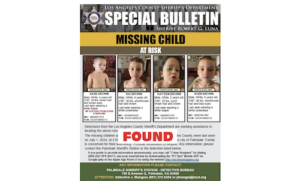 All Four Baby Brothers Reported Missing Have Been Found by Deputies. Credit LASD