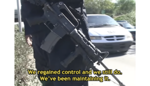 Screenshot of officer from video. Credit Free Documentary