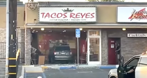 Woman Rams Car into Taco Reyes Restaurant in Rampage Caught on Camera. Credit ABC7