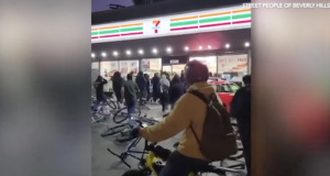 Mob of Urban Youth Allegedly Rob 7-Eleven Store in Pico-Robertson District of Los Angeles. Credit KTLA 5