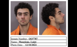 Booking photo of Luigi Mangione. Credit Pennsylvania Department of Corrections