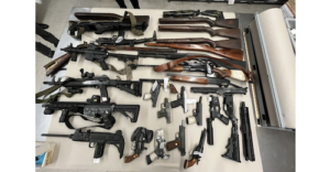 Illegal weapons seized by police. Credit SJPD