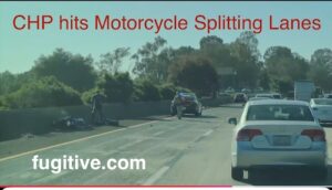 California Motorcyclist Allegedly Splitting Lanes is Hit by CHP Officer Trying to Slow Traffic￼. Credit FW