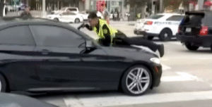 Miami Police Officer Shoots Driver Through Windshield Caught on Camera. Credit ABC 7