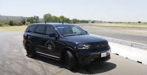 California Highway Patrol Adds New Black Bear Patrol Cars to Polar Bear Car Fleet. Credit KTVU 2 News