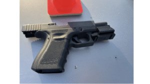 Suspect's gun. Credit FCPD