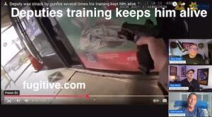 San Bernardino County Deputy in Gunfight For His Life He Stays Cool Under Gunfire. Credit Fugitive Watch