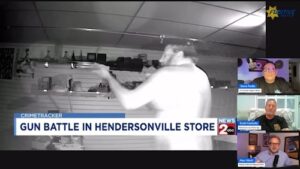 Store owner confronts a Hamburglar with a shotgun, bird shot to the belly. Credit FW