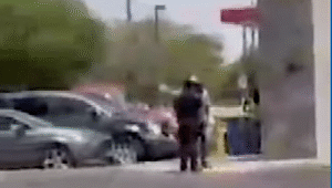 Video Shows Suspect Joseph Huggins Allegedly Assaulting a Female Phoenix Police Officer. Credit Wendy Rivas