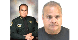 Osceola County Sheriff Marcos Lopez For Alleged Racketeering and Conspiracy. Credit OCSO and LCSO