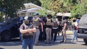 ICE Agent Shooting at Family in Vehicle in San Bernardino Caught on Camera. Credit KTLA 5 News