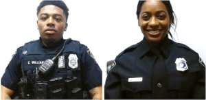 MARTA Police Officers Carlos Williams and Rayven Thomas. Credit MPD