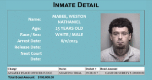 Screenshot of Weston Mabee. Credit TCPD